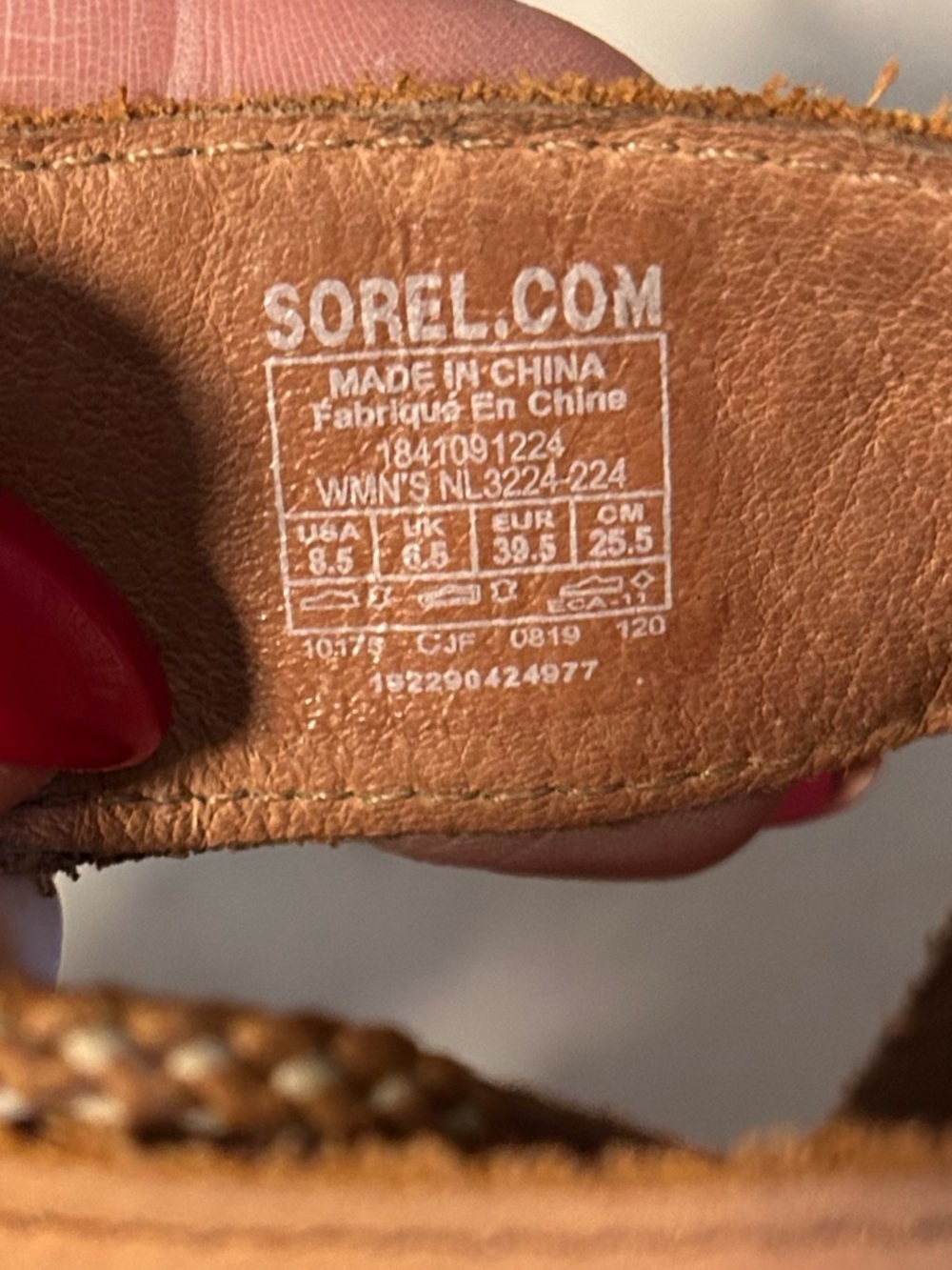 Sorel Joanie II Lace Up Wedge Sandals Tan Brown Waterproof Leather - Picture 8 of 16